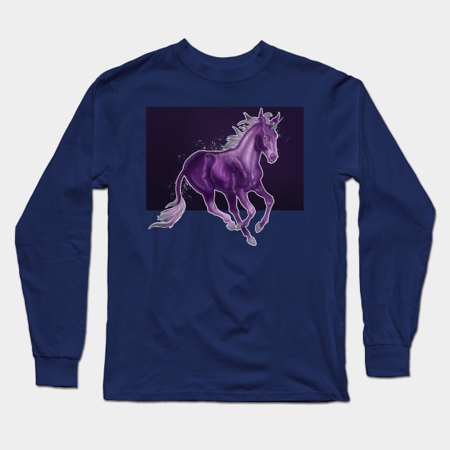 Space Unicorn Long Sleeve T-Shirt by MeOfF